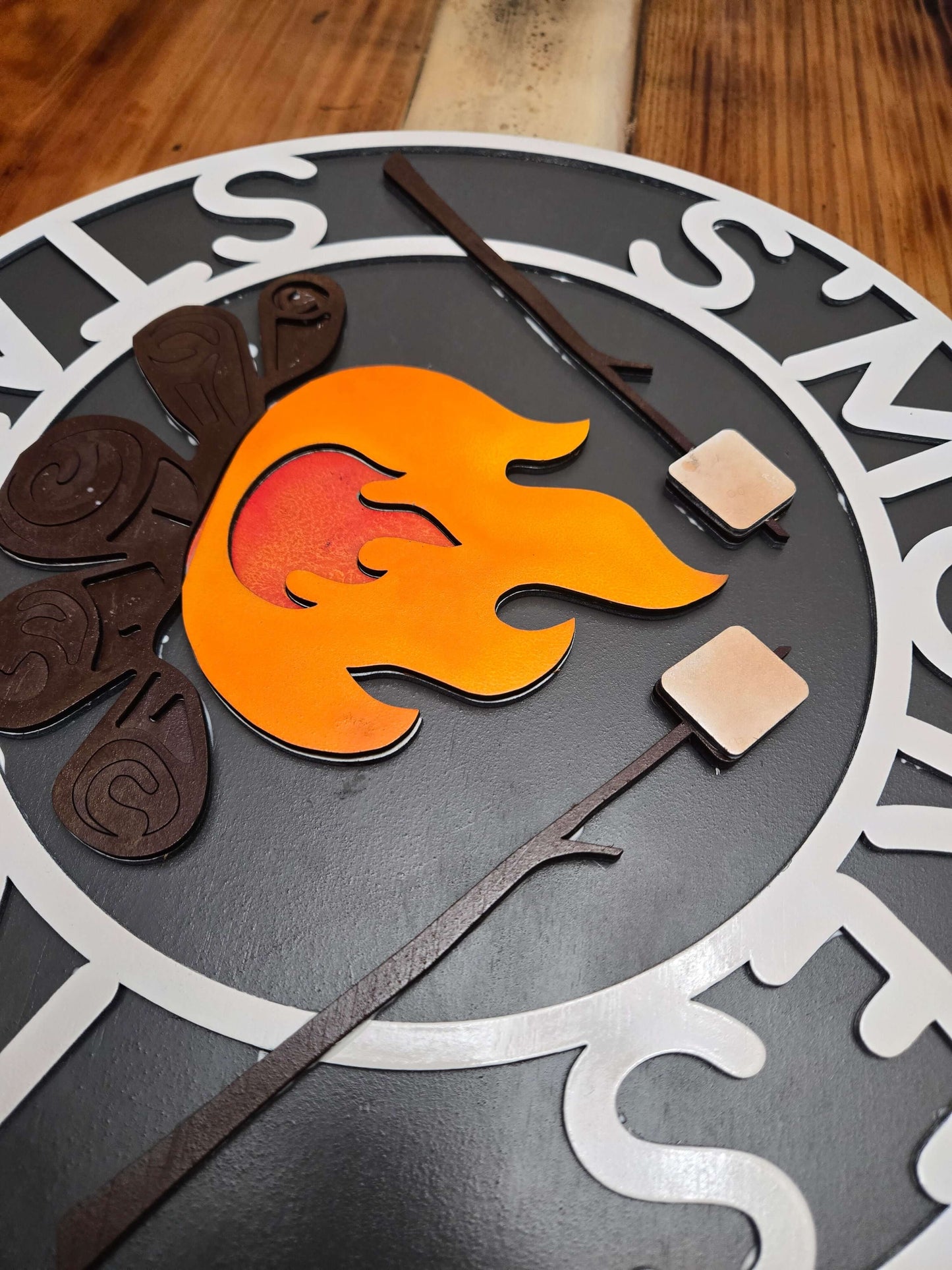 S'more Station wooden home decor sign
