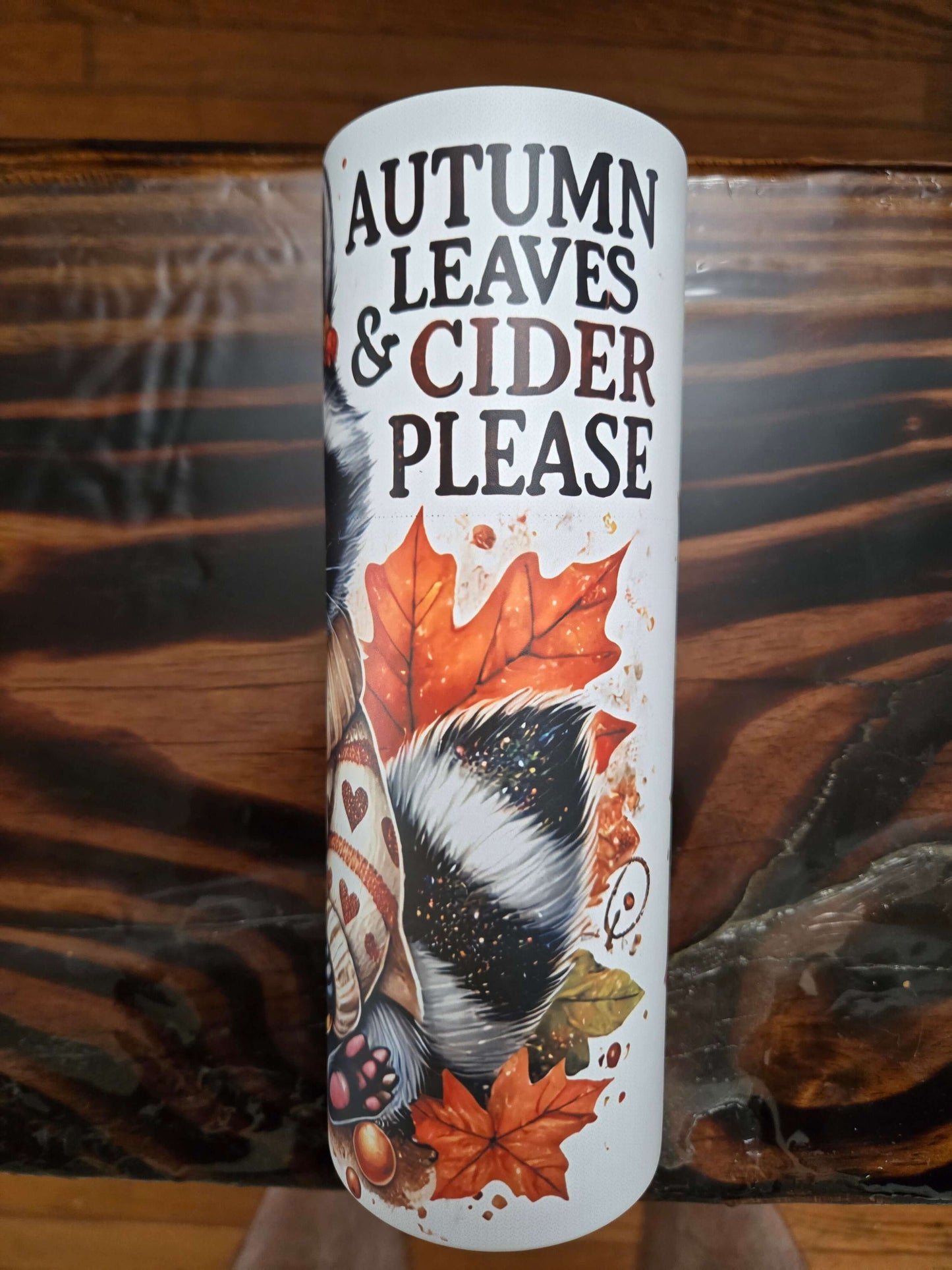 Autumn leaves and apple cider 20oz tumbler cups