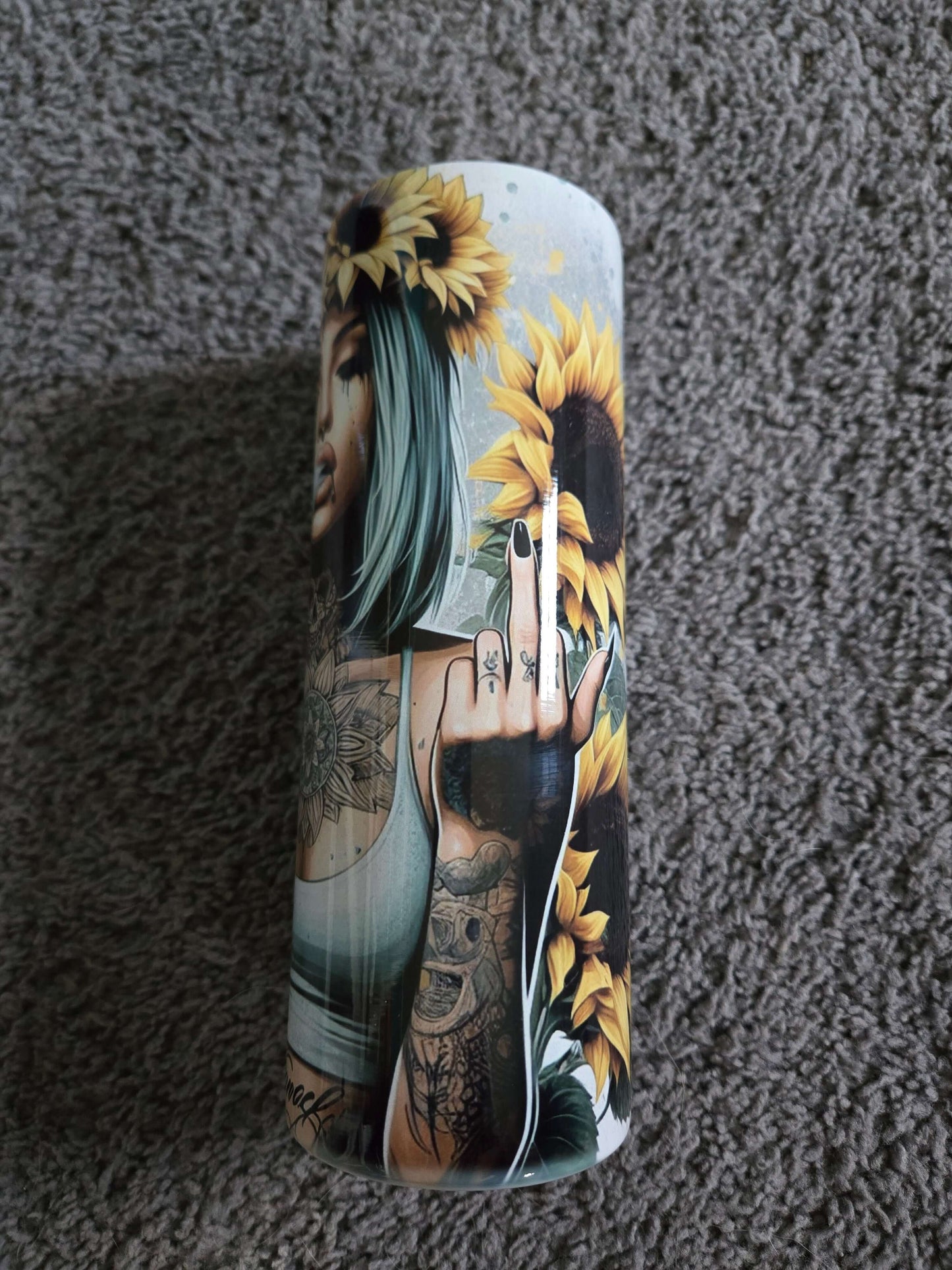 Bad girls smoking weed engraved tumbler 20oz cups, durable travel cups with lids and straw