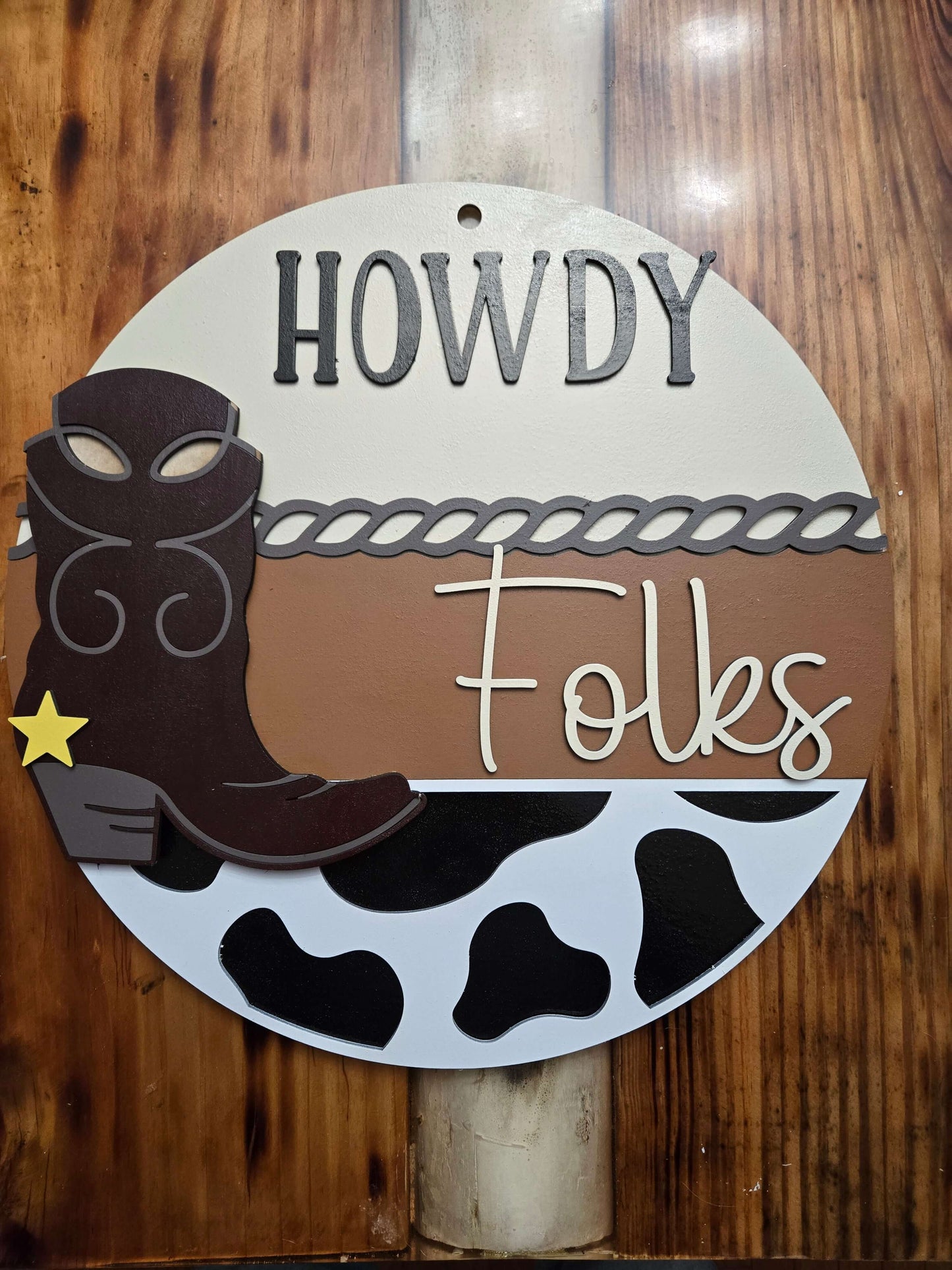 Howdy Folks country wooden decor sign, Country pride, cowboys