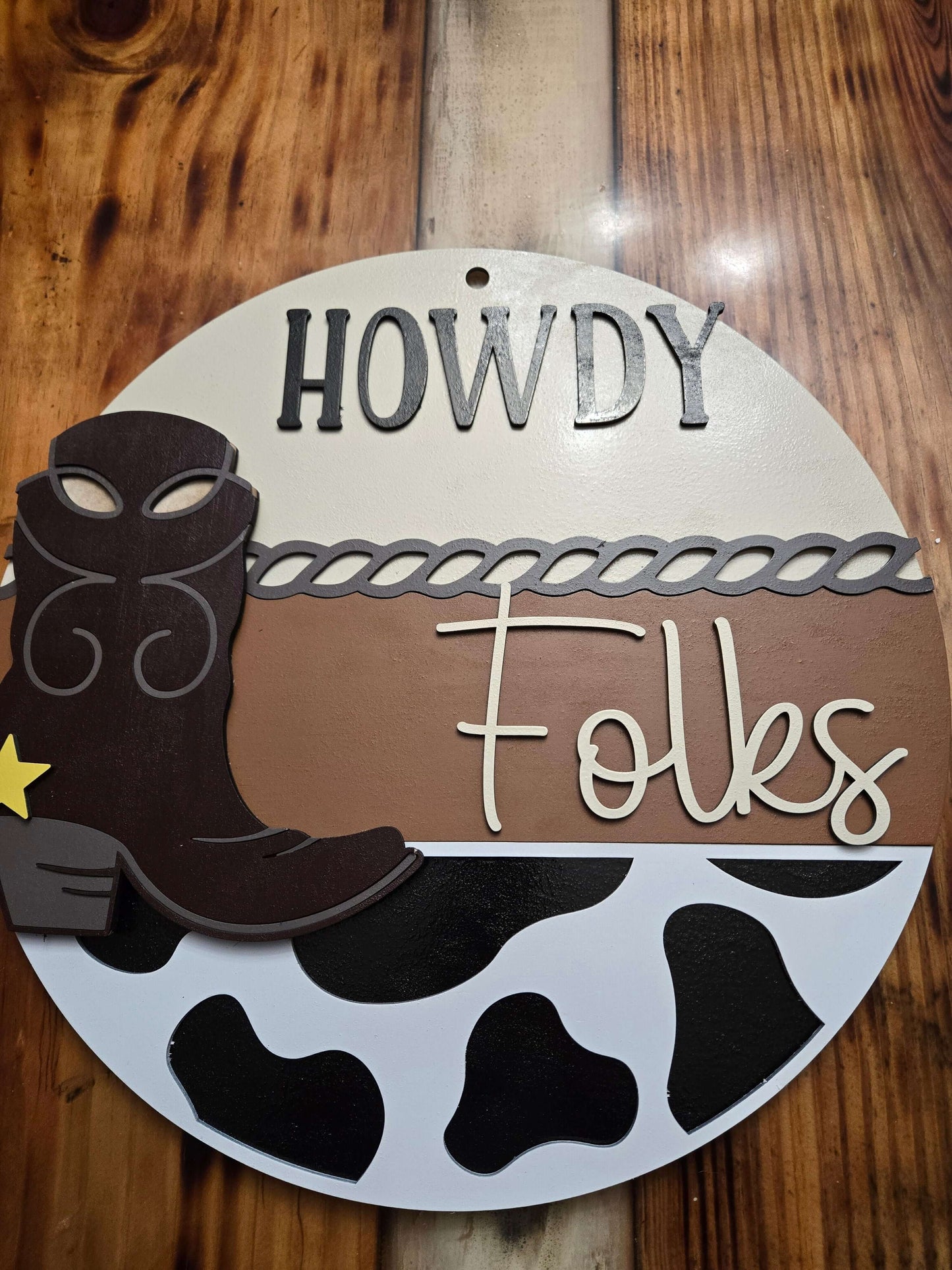 Howdy Folks country wooden decor sign, Country pride, cowboys