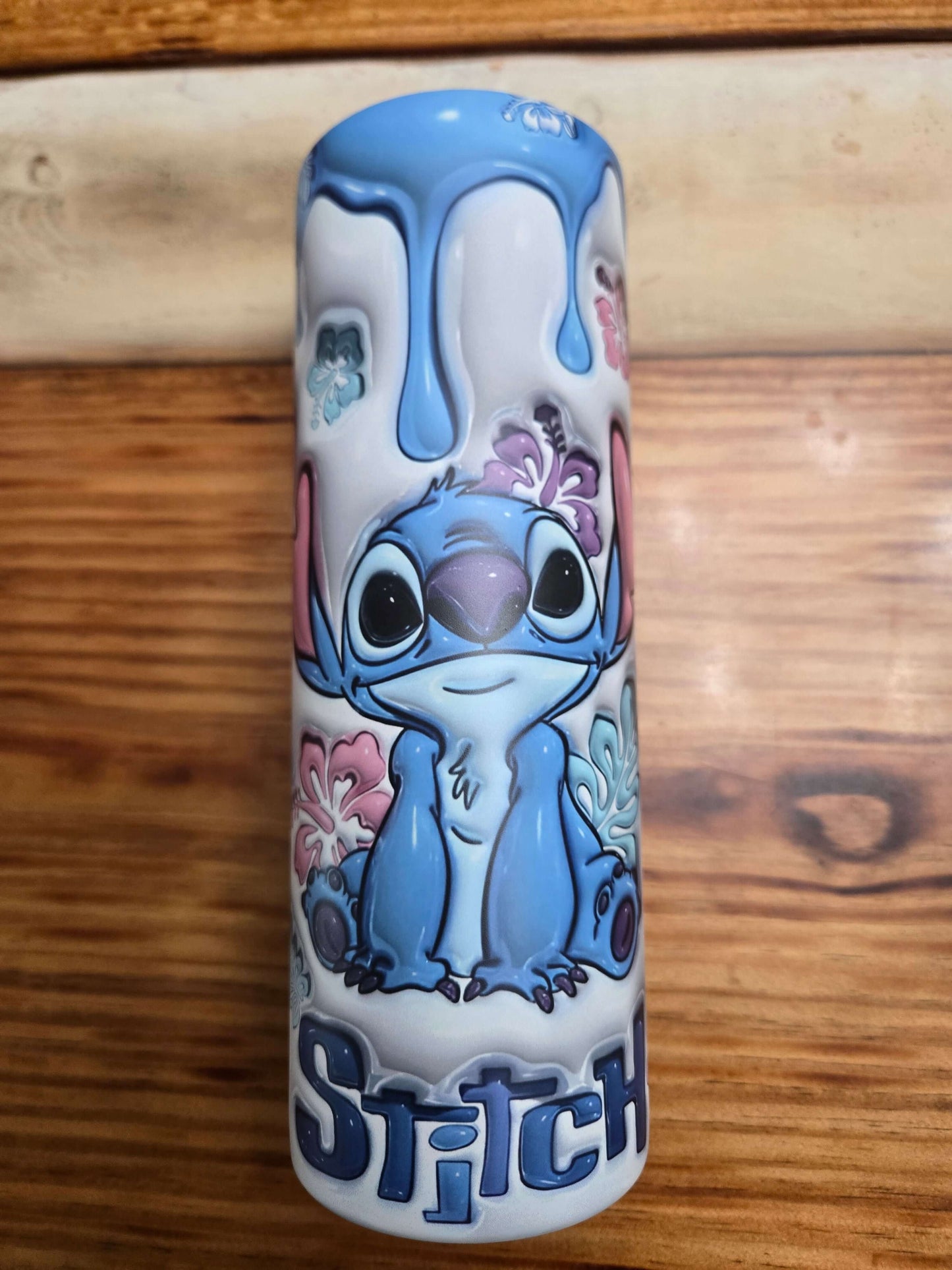 Lilo and Stitch Color Splash tumbler cup featuring a playful Stitch design with vibrant colors.