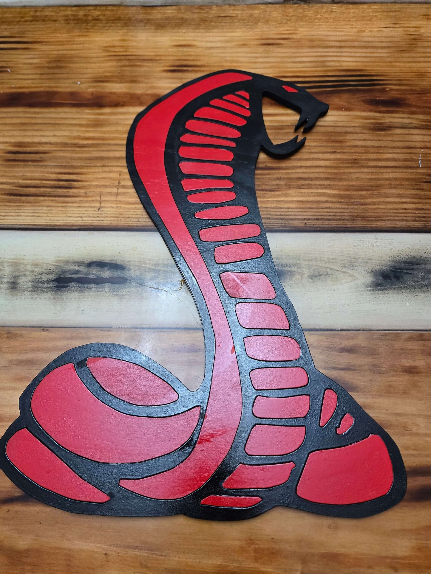 Cobra Snake mustang wooden decor sign, durable and perfect for gifts