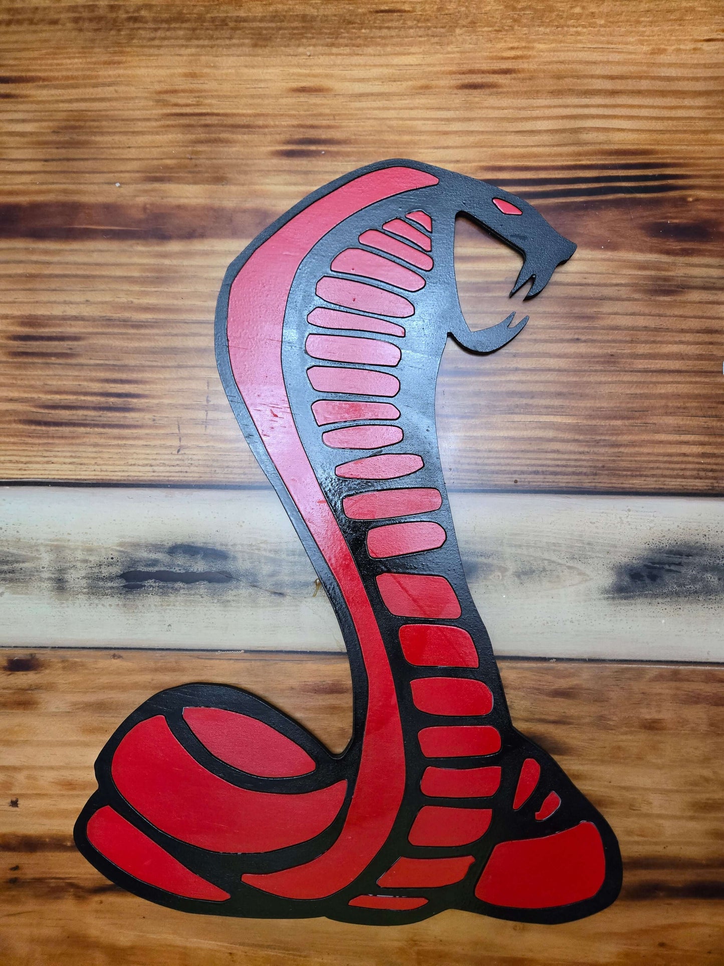 Cobra Snake mustang wooden decor sign, durable and perfect for gifts