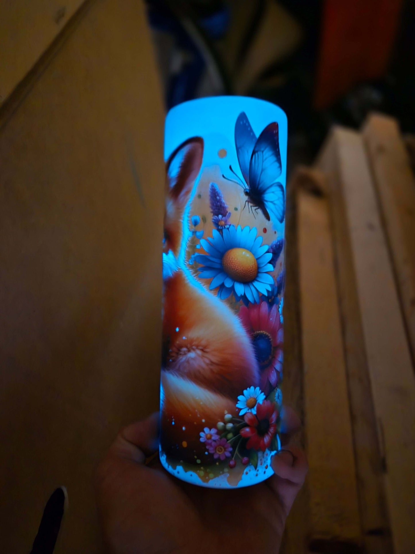 Glow in the Dark Fox Tumbler