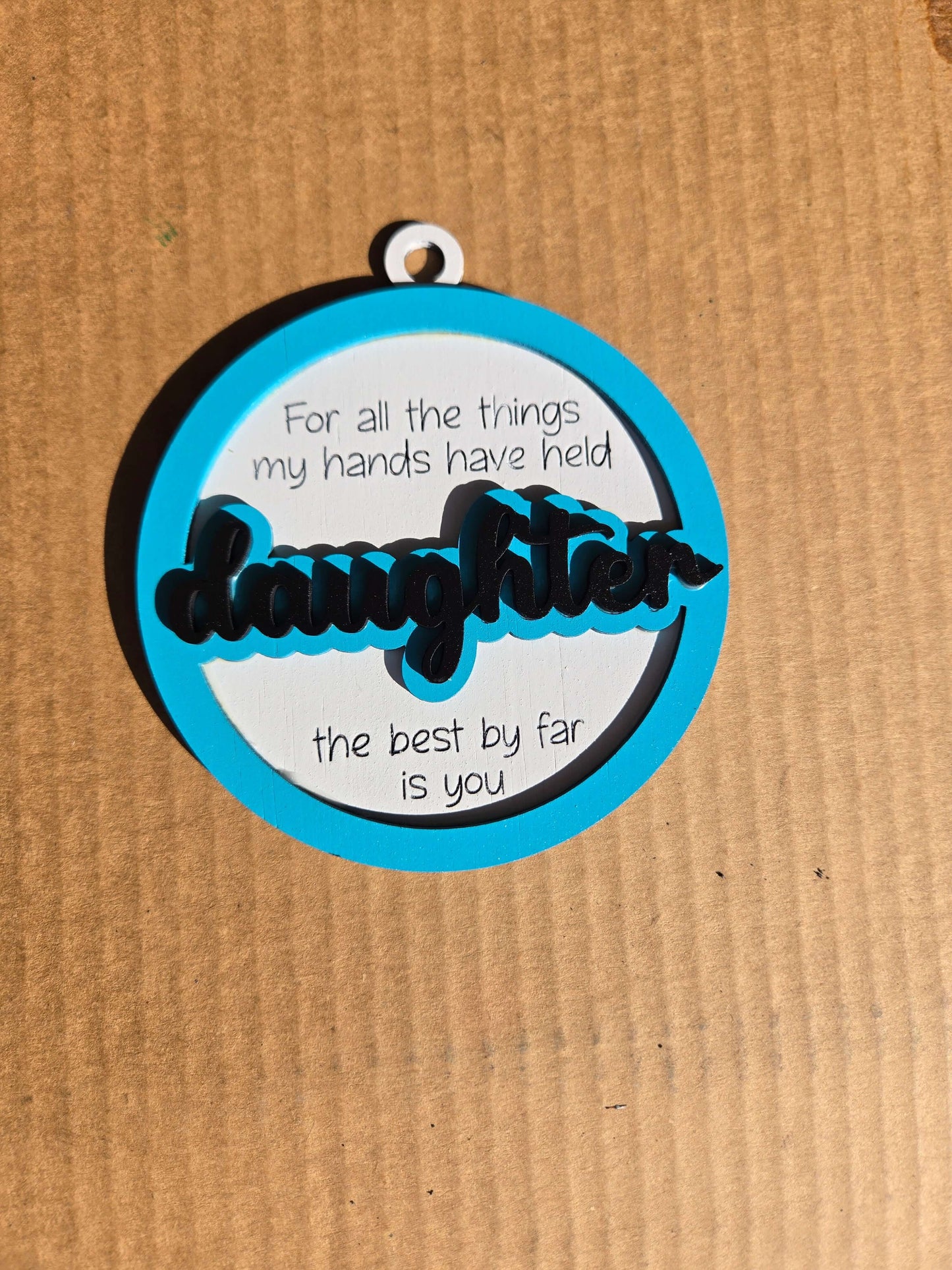 Daughter  quoted  Xmas ornaments