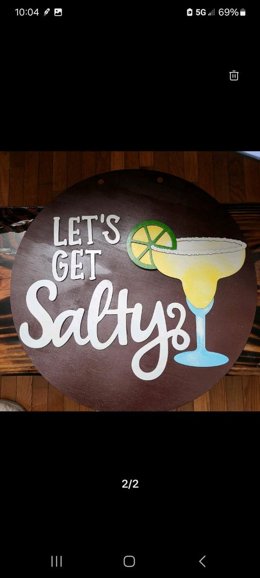let's get Salty Home decor  wooden sign