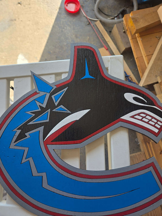 Canucks Hockey sports fans, Wooden Decor sign