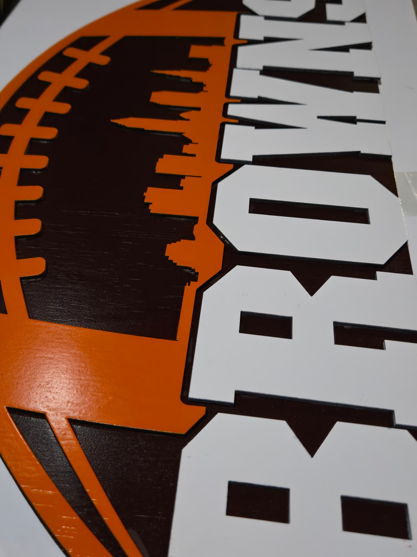 Cleveland  Browns football wooden decor sign.