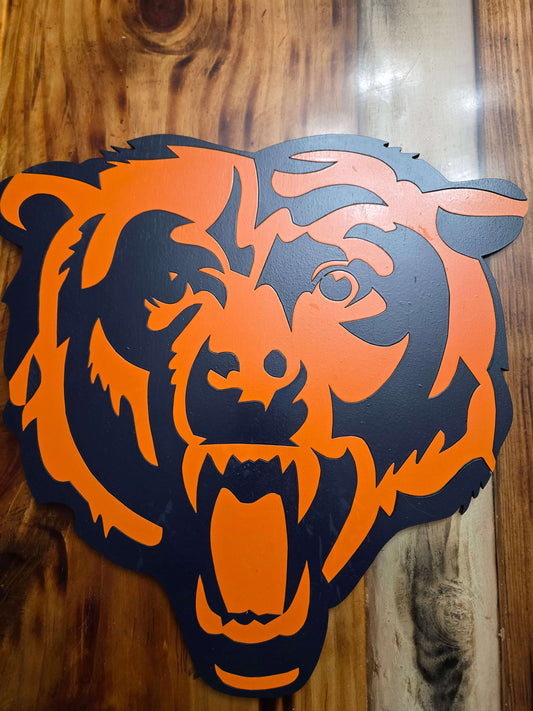 Bears wooden football sign, home decor and all sports fans