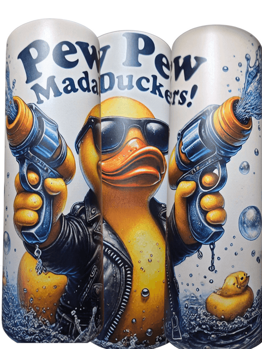 Pew Pew Motha duckers tumblers