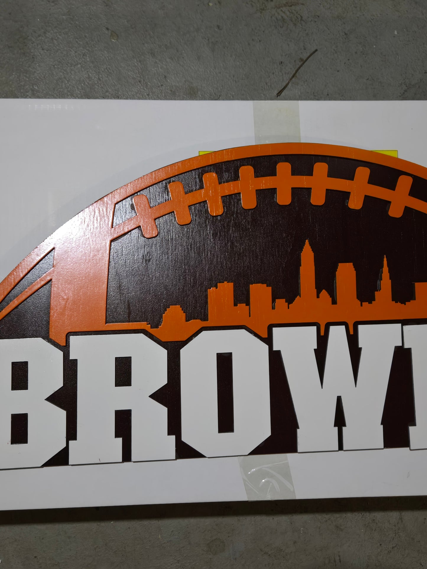 Cleveland  Browns football wooden decor sign.
