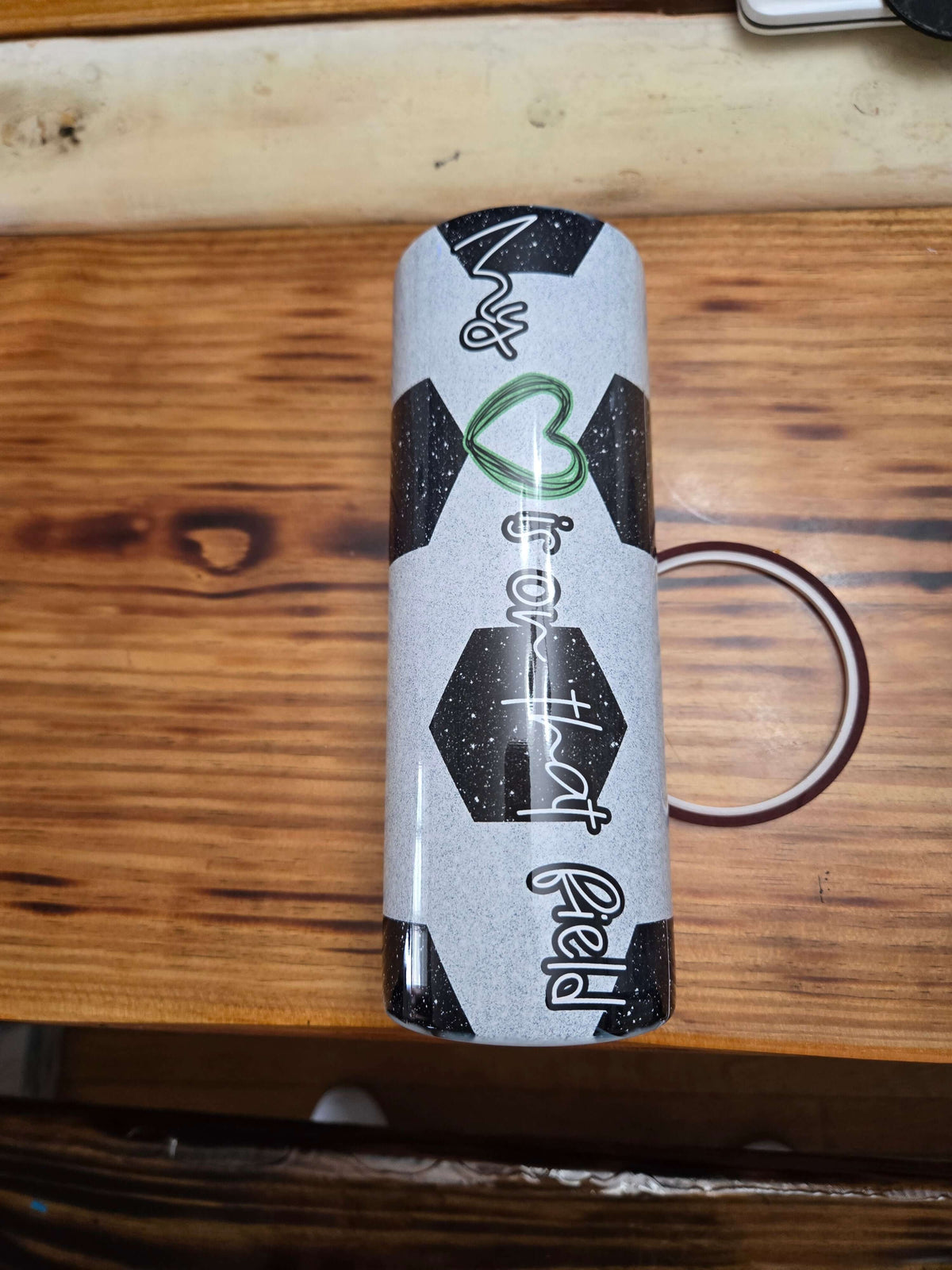 Soccer mom boss mom 20 oz tumbler cups with a soccer ball design, perfect for busy moms on the go.