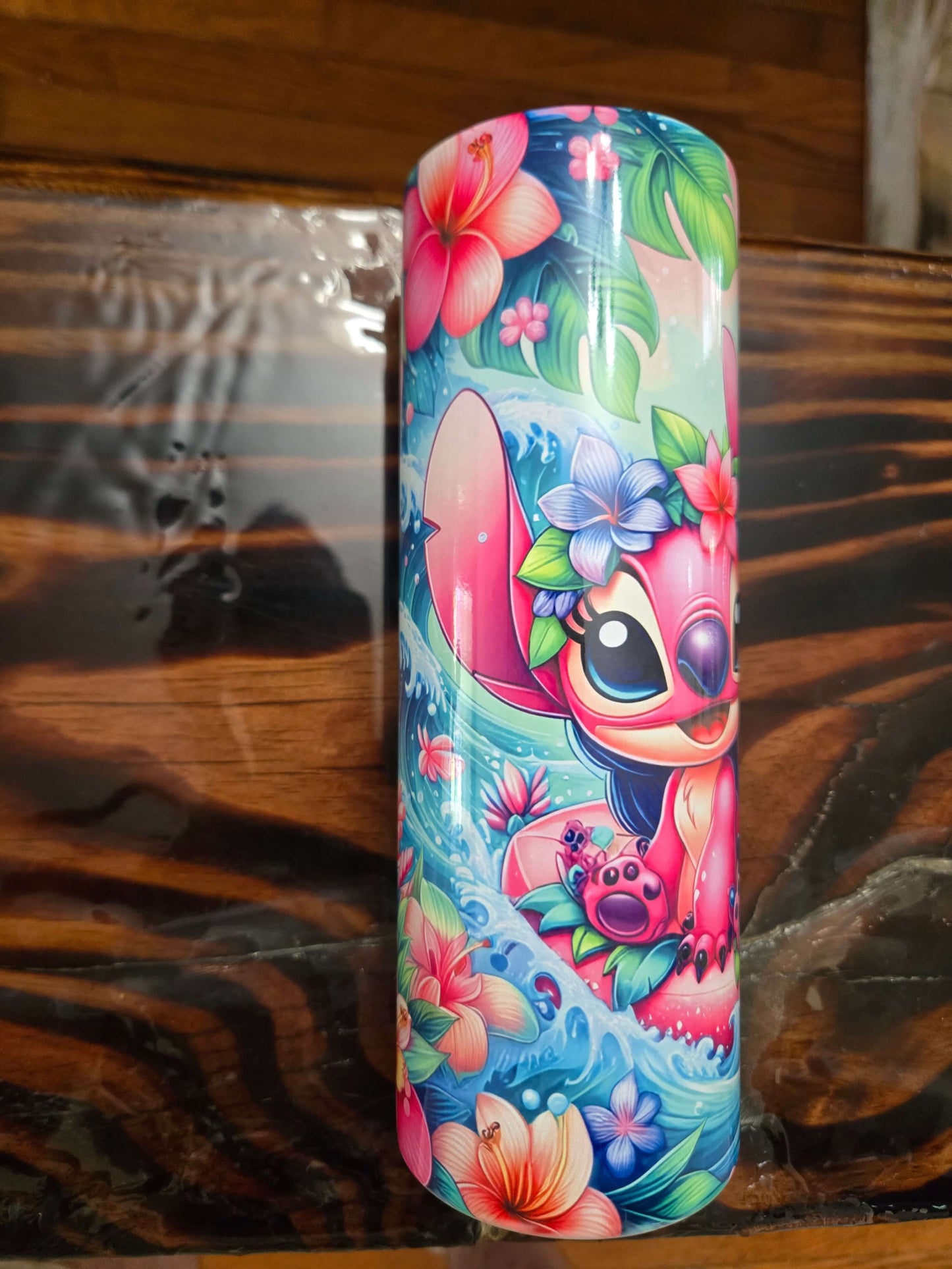 Stitch and Angle  flowers 20oz tumbler cups