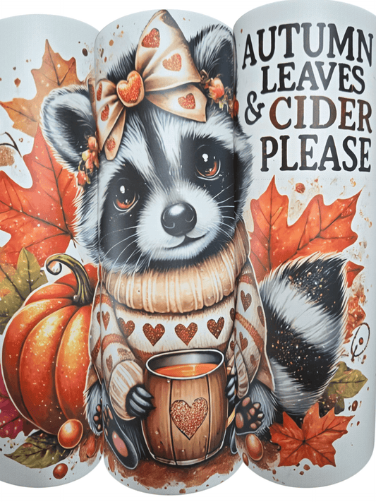 Autumn leaves and apple cider 20oz tumbler cups