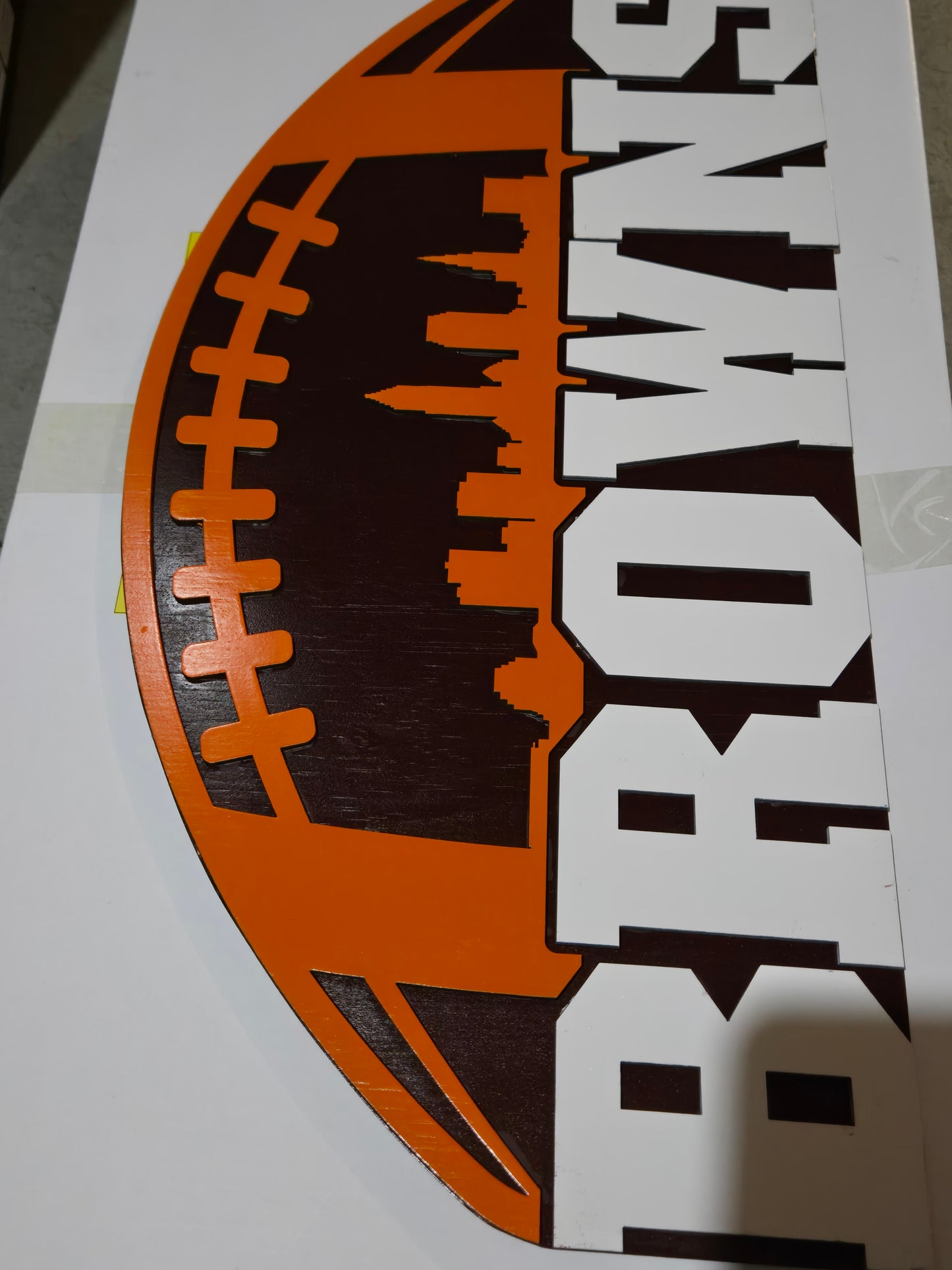 Cleveland  Browns football wooden decor sign.