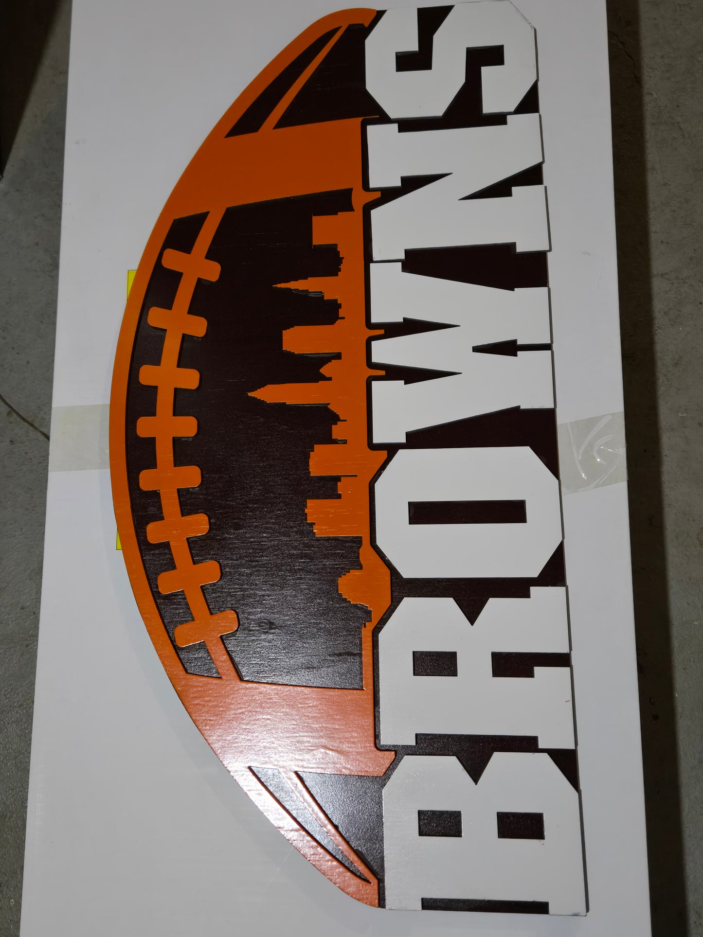 Cleveland  Browns football wooden decor sign.