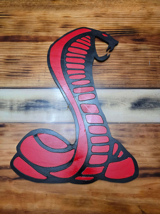 Cobra Snake mustang wooden decor sign, durable and perfect for gifts